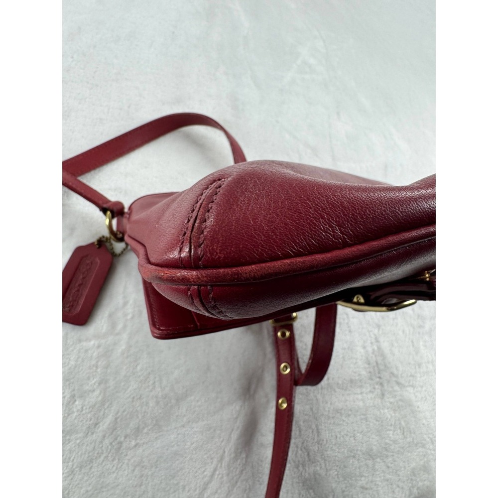 Coach Legacy 9592 Flap Crossbody Bag Women's Red Leather Messenger Handbag - Picture 16 of 16